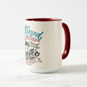 ストレス賛美とコーヒーに取り付けられたマグカップ マグカップ (正面右)