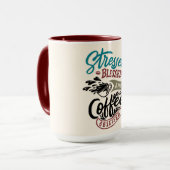 ストレス賛美とコーヒーに取り付けられたマグカップ マグカップ (正面左)