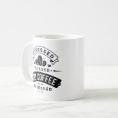ストレス賛美とコーヒーに悩まされる コーヒーマグカップ (正面左)