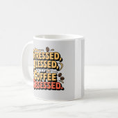 ストレス賛美とコーヒーの取り付けマグ11oz. コーヒーマグカップ (正面左)
