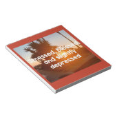 ストレス賛美と落ち込んだノートブック ノートパッド (アングル)