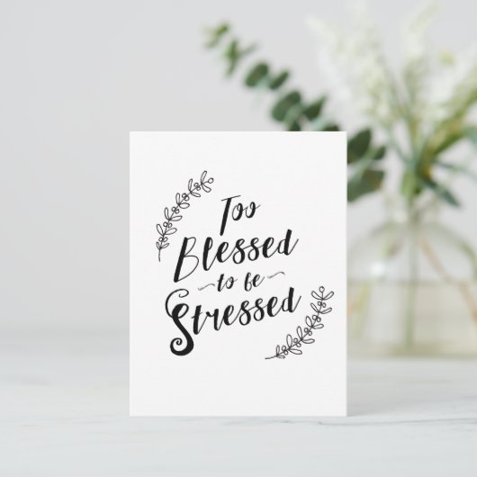 ストレス賛美を感じ過ぎるキリスト教のタイポグラフィ ポストカード (スタンド正面)