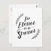 ストレス賛美を感じ過ぎるキリスト教のタイポグラフィ ポストカード (正面/裏面)