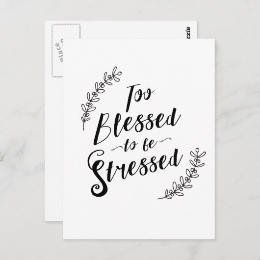 ストレス賛美を感じ過ぎるキリスト教のタイポグラフィ ポストカード (正面/裏面)
