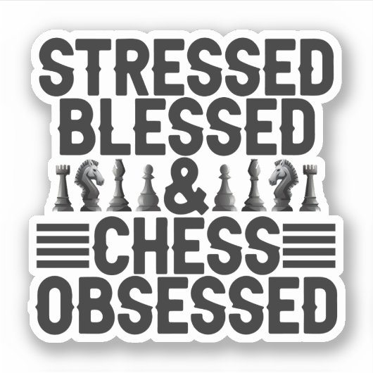 ストレス賛美チェッス取り付きチェッおもしろいクメイト シール (正面)