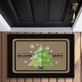 ストレス賛美入りクリスマスツリー ドアマット