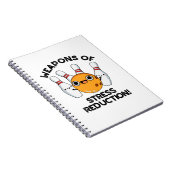 ストレス軽減兵器 面白いボウリングの駒 ノートブック (右側)