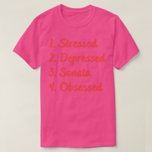 ストレス鬱病のソナタ取り付け Tシャツ (デザイン正面)