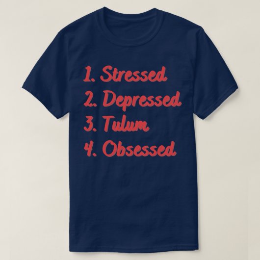 ストレス鬱病のツルが取り付けられている Tシャツ (デザイン正面)