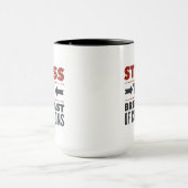 ストレス、チャンピオンズコーヒーマグおもしろいの朝食 マグカップ (中央)