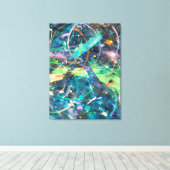 ストレッカラフルドキャンバス上の抽象芸術アートワーク キャンバスプリント (インサイチュ (ウッドフロア))