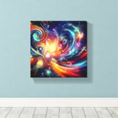 ストレッチされたキャンバスの印刷ユニバース キャンバスプリント (インサイチュ (ウッドフロア))