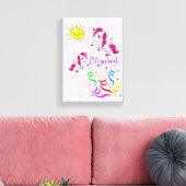 ストレッチされたキャンバスプリントポニーサン キャンバスプリント (インサイチュ (リビング))