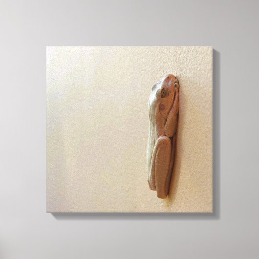 ストレッチされたキャンバスプリント上のソフトミルクカエル キャンバスプリント (正面)