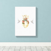 ストレッチされたキャンバスプリント復活祭の鳩 キャンバスプリント (インサイチュ (ウッドフロア))