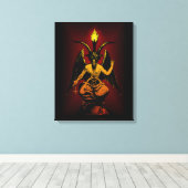 ストレッチされたキャンバス上のサタンのヤギ キャンバスプリント (インサイチュ (ウッドフロア))