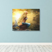 ストレッチされたキャンバス印刷マーメイド(2) キャンバスプリント (インサイチュ (ウッドフロア))