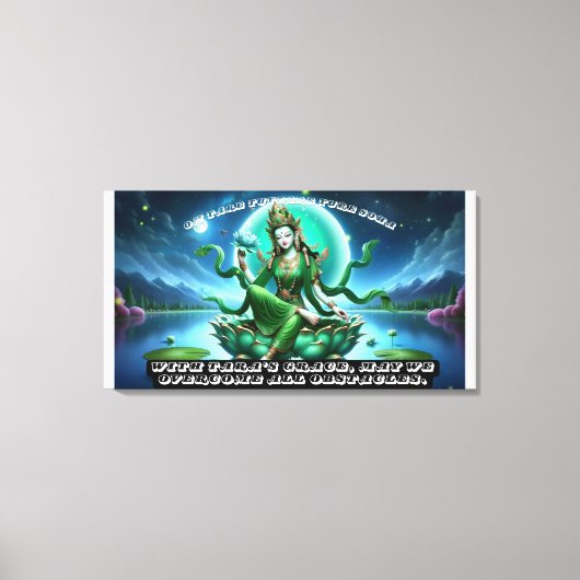 ストレッチされたキャンバス印刷/緑のタラ キャンバスプリント (正面)