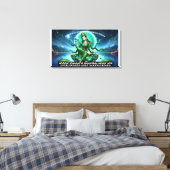 ストレッチされたキャンバス印刷/緑のタラ キャンバスプリント (インサイチュ (寝室))