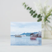 ストレッチされたキャンバス印刷 – 美しい湖の宮殿 ポストカード (スタンド正面)