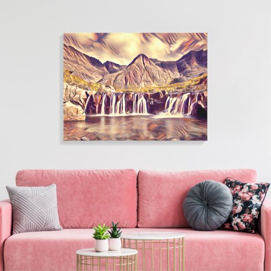 ストレッチされたキャンバス天空の妖精プールのプリント島 キャンバスプリント (インサイチュ (リビング))