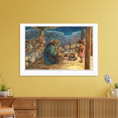 ストレッチされたキャンバス「聖なる家族の安静時」のプリント キャンバスプリント (インサイチュ (リビング))