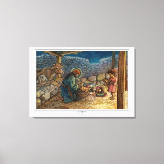 ストレッチされたキャンバス「聖なる家族の安静時」のプリント キャンバスプリント (正面)