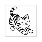 ストレッチするトラ猫 セルフインキングスタンプ (デザイン)