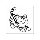 ストレッチするトラ猫 ラバースタンプ (インプリント)