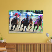 ストレッチへの最後のターン – Saratoga キャンバスプリント (インサイチュ (リビング))