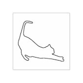 ストレッチキャットアートスタンプのミニマルなシルエット ラバースタンプ (インプリント)