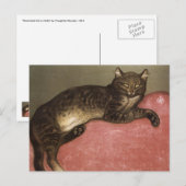 ストレッチキャットオンソファ – by Theophile Steinlen ポストカード (正面/裏面)