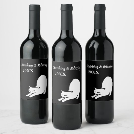 ストレッチキャットドードル ワインラベル (ボトル)