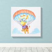 ストレッチキャンバスパラシュートキリン キャンバスプリント (インサイチュ (ウッドフロア))