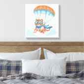 ストレッチキャンバスパラシュートタイガー キャンバスプリント (インサイチュ (寝室))