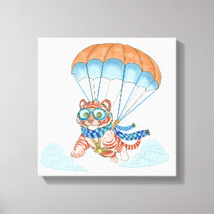 ストレッチキャンバスパラシュートタイガー キャンバスプリント