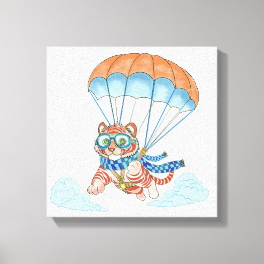 ストレッチキャンバスパラシュートタイガー キャンバスプリント (正面)