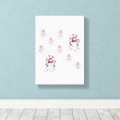 ストレッチキャンバスプリントバレンタインデー雪だるま キャンバスプリント (インサイチュ (ウッドフロア))