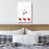 ストレッチキャンバス印刷バレンタインデー子猫 キャンバスプリント (インサイチュ (寝室))