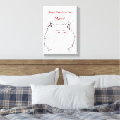 ストレッチキャンバス印刷バレンタインデー猫 キャンバスプリント (インサイチュ (寝室))