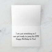 ストレッチパップがジョイカードの飛び越しを誕生日 カード (内部)