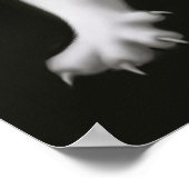 ストレッチホワイトキャットプリント ポスター (角)