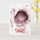 ストレッチングベビーガール父の日 – 娘 カード (黄色い花)