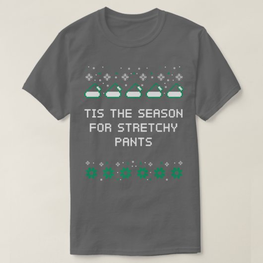 ストレッチ性のパンツの季節クリスマスパーティー Tシャツ (デザイン正面)