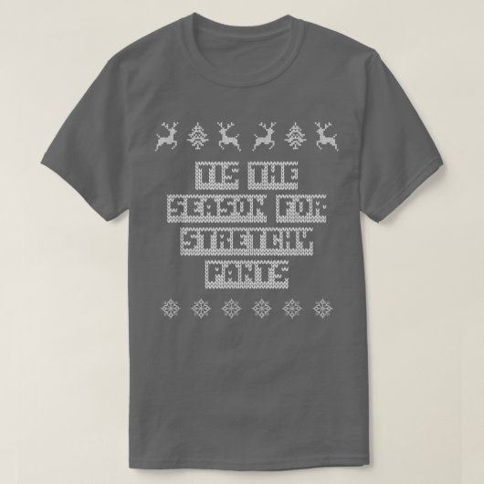 ストレッチ性のパンツの季節クリスマスパーティー Tシャツ (デザイン正面)