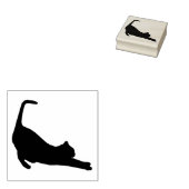 ストレッチ猫のスタンプ ラバースタンプ (押印)