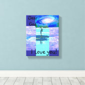 ストレッチ親愛キャンバス印刷God I love you! キャンバスプリント (インサイチュ (ウッドフロア))