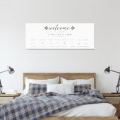 ストレッチ キャンバス プリント ウェディング タイムライン ボード (インサイチュ (寝室))