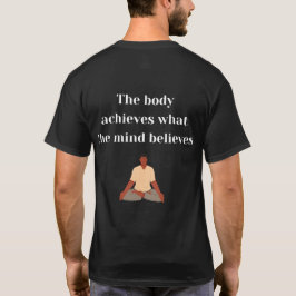 ストレッチ、呼吸、ブラックの繰り返し Tシャツ