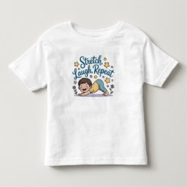 ストレッチ 笑顔 リピート ヨガラバー トドラーTシャツ